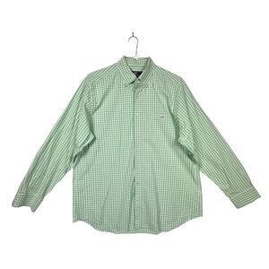 Vineyard Vines Slim Fit Tucker Shirt XL Green Plaid Long Sleeve Button Up Casual